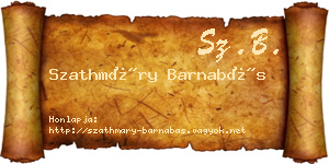 Szathmáry Barnabás névjegykártya