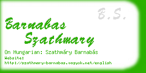 barnabas szathmary business card
