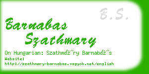 barnabas szathmary business card